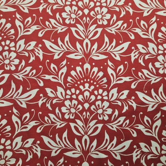 Talbots The Talbots Tee Womens XS Shirt L/S Floral Red White Stretch Casual - Picture 5 of 7